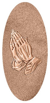 DG5000-516-BZ-SH-BZ Bronze Praying Hands Shimmer Bronze